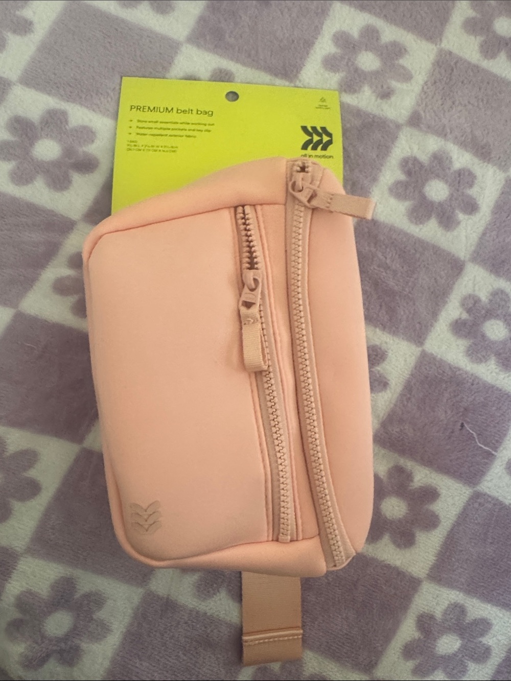 all in motion Peach Crossbody Belt Bag